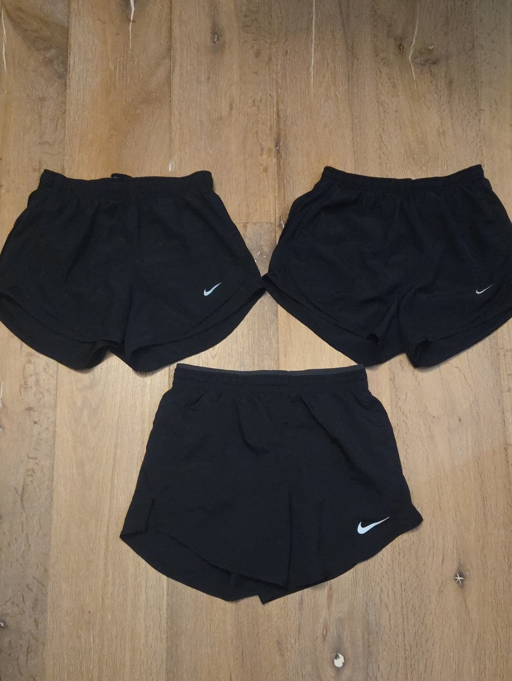 Lot of 3 Nike Running Shorts Women Black Dri-FIT Athletic XS